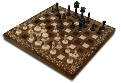 Chess on a white. Stock Photos