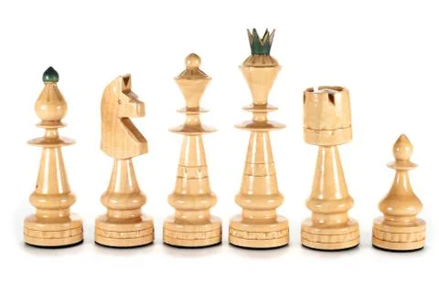 Chess white pieces Stock Photos