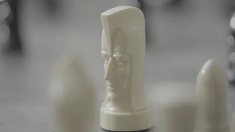 Chess white rook close up Stock Footage 91096187
