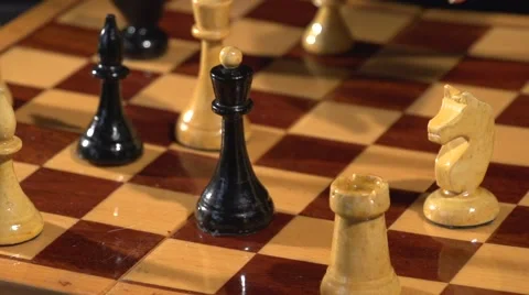 Chessboard and chess pieces. Video stock 55909676