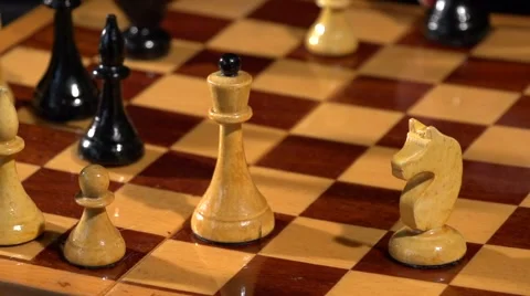 Chessboard and chess pieces. Video stock 55909681