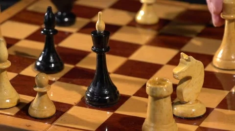 Chessboard and chess pieces. Video stock 55909686