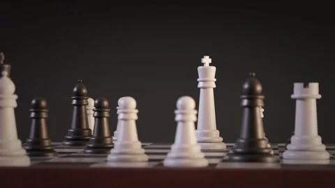 Chessboard animation rotating in loop Stock Footage 267006648