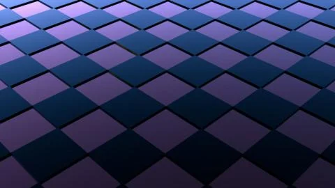 Chessboard Background Blue 3D Illustrazione stock