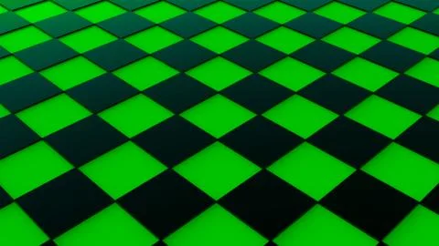 Chessboard Background Green 3D Illustrazione stock
