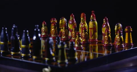 Chessboard close-up. 스톡 동영상 163418091