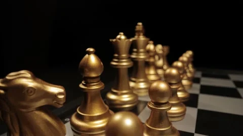 A chessboard in close-up - sliding shot 動画素材 150528319