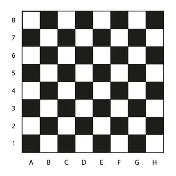 Chessboard with coordinates illustration, ready for the game Stock Illustration