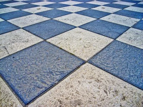 Chessboard floor Stock Photos