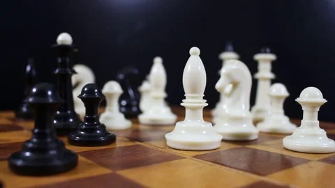 Chessboard in motion Stock Footage 77279049