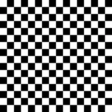 Chessboard pattern with alternating black and white squares in a 16x16 grid.. Stock Illustration