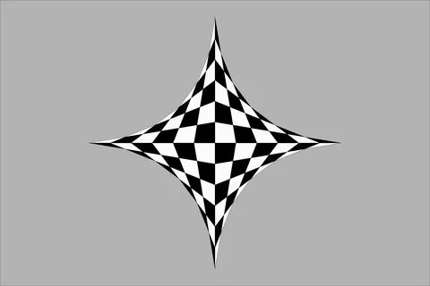 Chessboard pattern with distorted squares Stock Illustration
