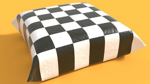 Chessboard pattern pillow Stock Illustration