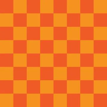 Chessboard pattern in yellow orange and flame color Stock Illustration
