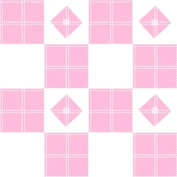 Chessboard Pink Background Stock Illustration