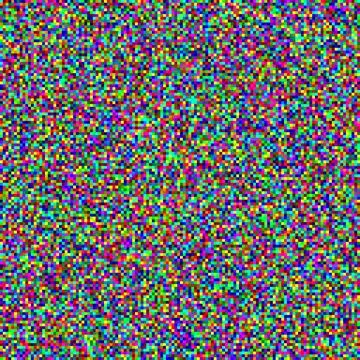 Chessboard with rows and columns with many colors randomly distributed on a.. Stock Illustration