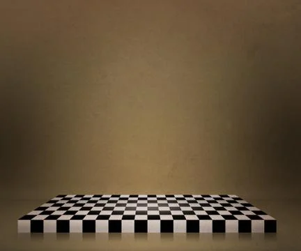 Chessboard stage background Stock Illustration