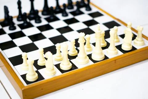 Chessboard Strategy and Opening Setup - A Game of Tactics and Mastery Stock Photos