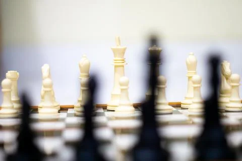 Chessboard Strategy and Opening Setup - A Game of Tactics and Mastery Stock Photos