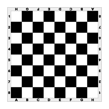 Chessboard top view flat image Stock Illustration