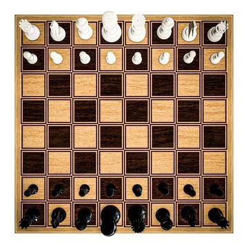 Chessboard top view isolated on white Stock Illustration
