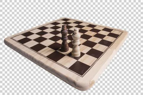 Chessmen arranged on a chessboard Stock Illustration