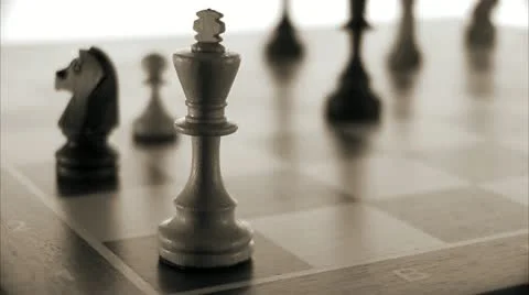 Chessmen on a chessboard Stock Footage