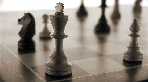 Chessmen on a chessboard. Stock Footage 51826523
