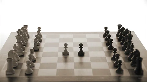 Chessmen on a chessboard. Stock Footage 51826541