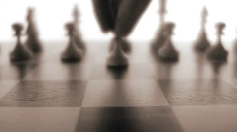 Chessmen on a chessboard, Sweden. Stock Footage 51826734