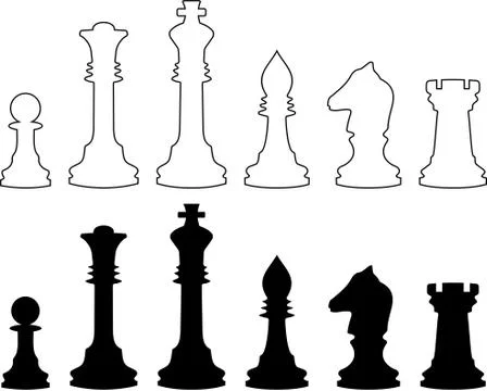 Chessmen.  Illustrazione stock