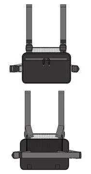 Chest Bag vector design illustration template 스톡 일러스트