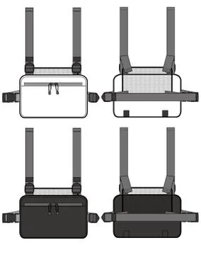 Chest Bag vector design illustration template Stock Illustration