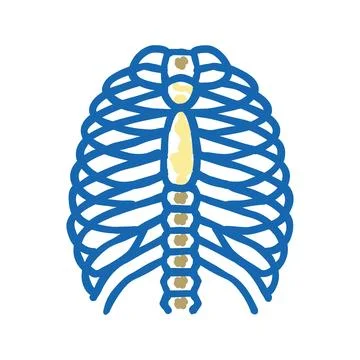 Chest bone icon doodle illustration Stock Illustration
