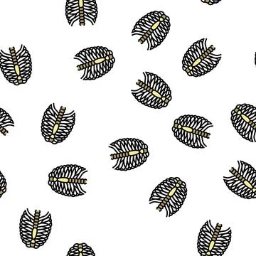 Chest bone vector seamless pattern Illustrazione stock