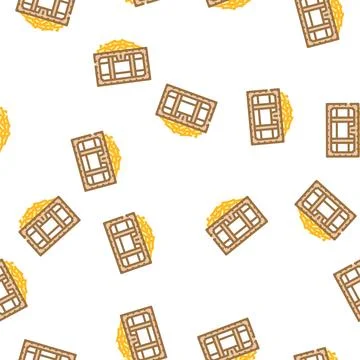 Chest with coins vector seamless pattern 스톡 일러스트