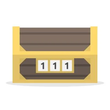 Chest with combination lock Stock Illustration
