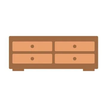 Chest of drawers. Flat illustration for web design and apps Stock Illustration