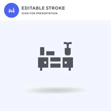 Chest Of Drawers icon vector, filled flat sign, solid pictogram isolated on Stock Illustration