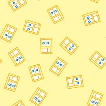 Chest of drawers kid bedroom vector seamless pattern Stock Illustration