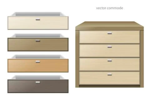 Chest of drawers multicolor Stock Illustration
