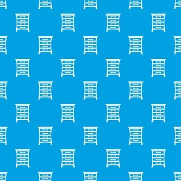 Chest of drawers pattern seamless blue イラスト素材