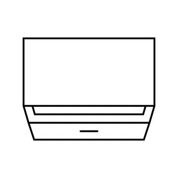 Chest of drawers top view line icon vector illustration Illustrazione stock