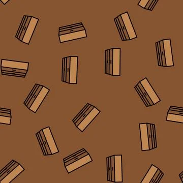 Chest of drawers top view vector seamless pattern Illustrazione stock