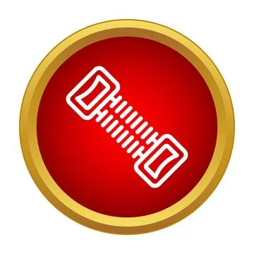 Chest expander resistance tool flat outline icon イラスト素材