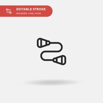 Chest Expander Simple vector icon. Illustration symbol design template for we Stock Illustration