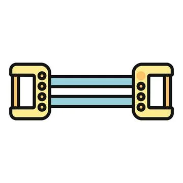 Chest expander for strength training and workout Stock Illustration