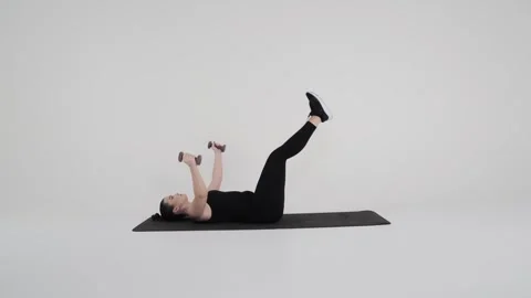 - Chest Fly With Leg Raise Stock Footage 314193481