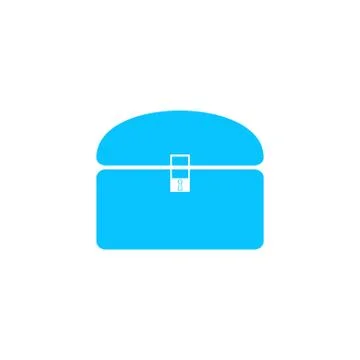 Chest icon flat. Stock Illustration
