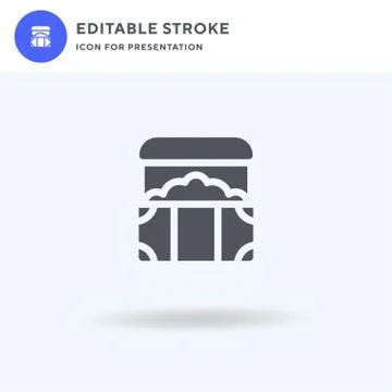 Chest icon vector, filled flat sign, solid pictogram isolated on white, logo  스톡 일러스트